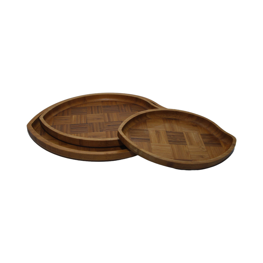 TRAY SET 3PC BAMBOO IR 2436-15
