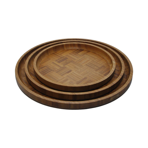 TRAY SET 3PC BAMBOO IR 2436-12