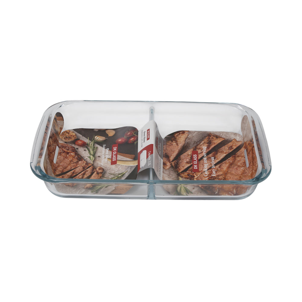 DISH DK GLASS RECTANGULAR 2.2 LTR 5304