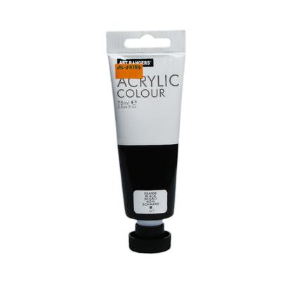 FEA75T ACRYLIC COLOUR TUBE BLACK 75ML