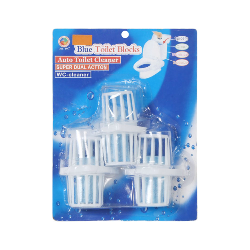 JIE DA BLUE BLOCK TOILET FRESHENER & CLEANER 3PC IR L-13-17
