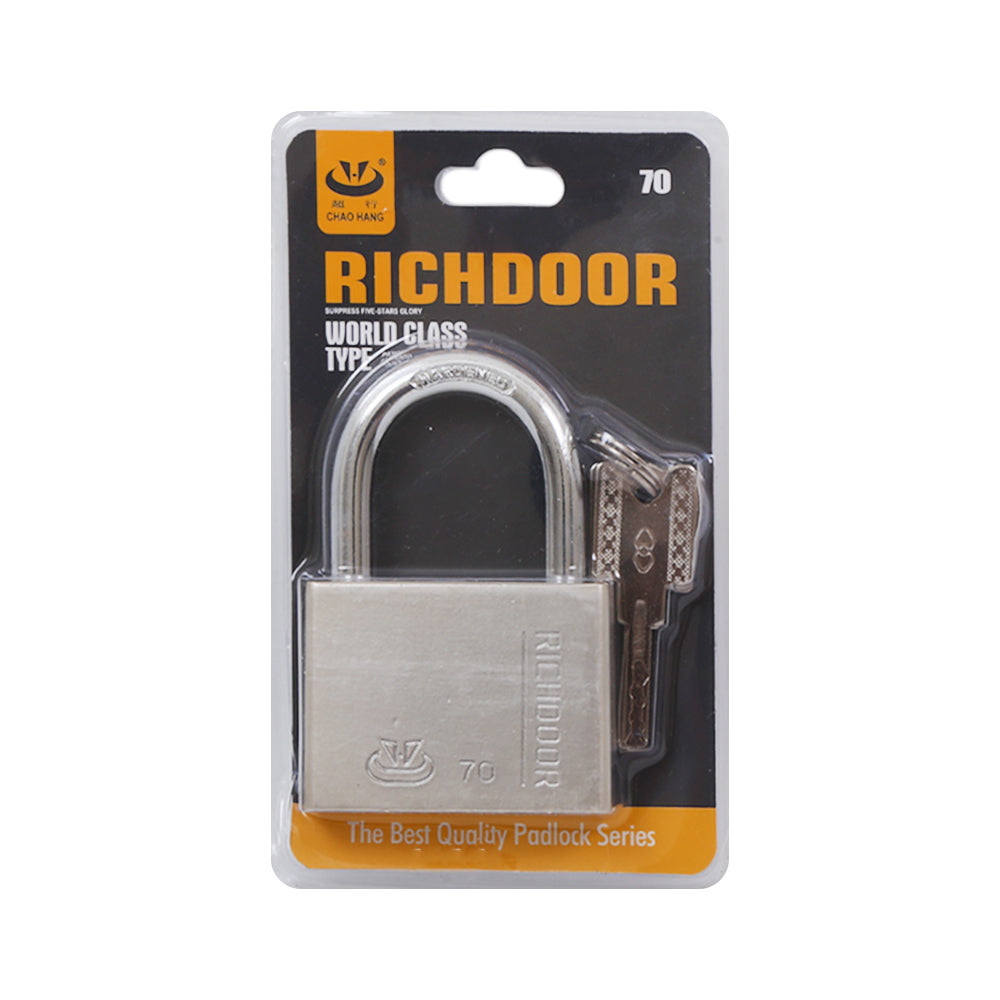 RICHDOOR PAD LOCK 70 MM SILVER IR 70/M40-44