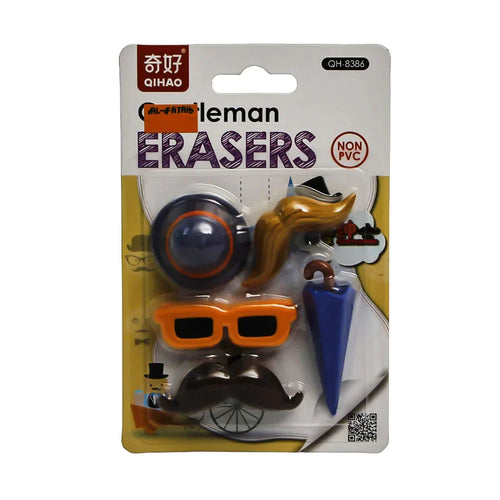 Qh-8386 Fancy Gentleman Eraser Set Z.B