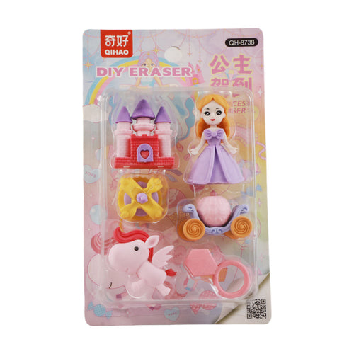QH-8738 PRINCESS ERASER 6PC Z.B