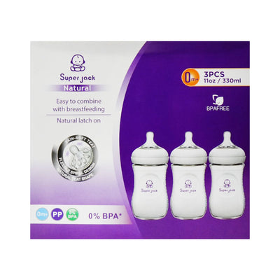 SUPER JACK FEEDING BOTTLE 3PC 330 ML A313