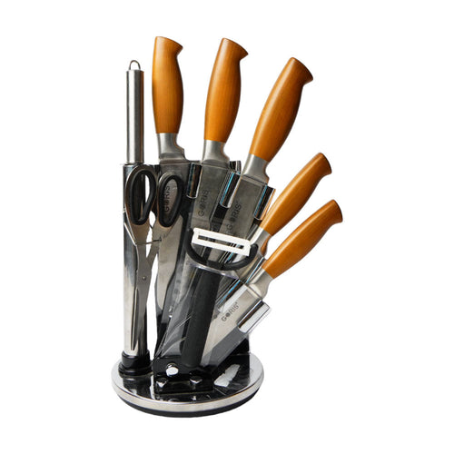 KNIFE SET 9PC IR GLS02G