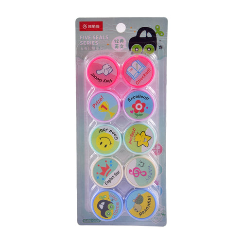 DJ03-0025 FIVE SEALS STAMPS 10PC PACK