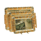 TRAY SET 3PC STEEL OPALINA OP-T1718-3SG