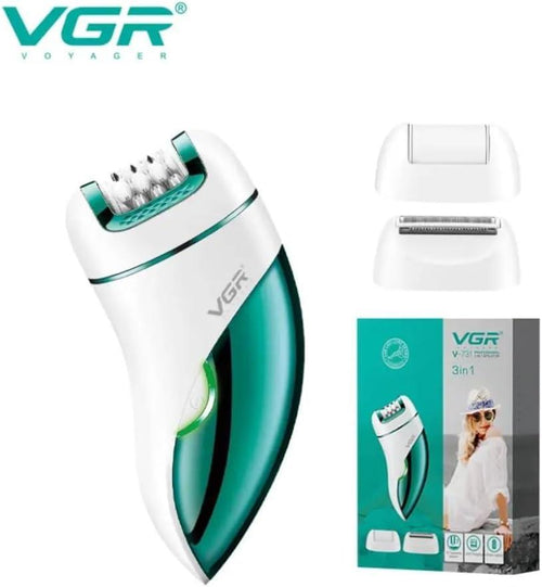 Vgr - V-731 3 In 1 Hair Removal Machine Cleansing Razor Electric Professional Epilator