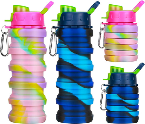 Home.co - Silicone Foldable Water Bottle - Colorful (random)