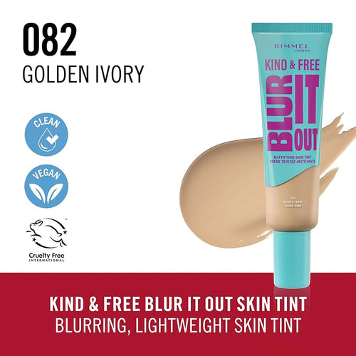 Rimmel Kind & Free Liquid Foundation 30ml Mat Golden Ivory Iv