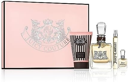 Juicy Couture Women 4s Set( Edp 100ml+ Edp 10ml+edp 5ml+ Royal Body Cream)