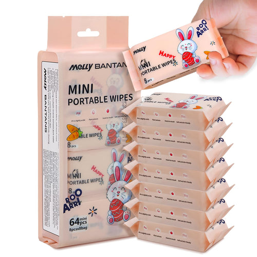 Home.co - 8 Packs Cleaning Mini Packed Wipes (random Color)