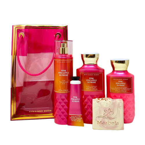 Bath & Body Works - Costa Rica Pink Pineapple Gift Bag Sets