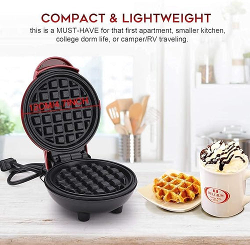 Home.co - Mini Electric Waffle Maker (4-inch Diameter)