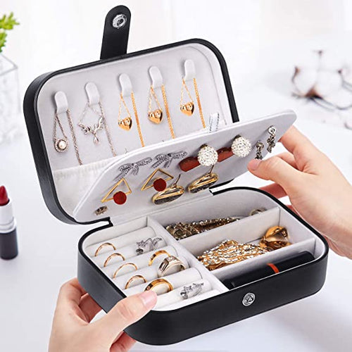 Home.co - Double Layer Jewellery Box- Black