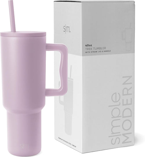 Home.co - Leak-proof 40 Oz Tumbler With Lid & Straw - Lilac