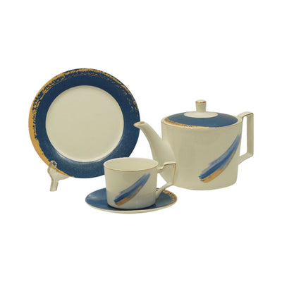 TEA SET 24PC ROYAL BISTRO 24-1893S BLUE