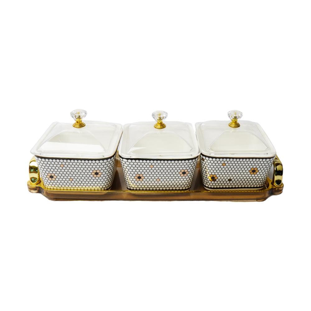 DISH DRY FRUIT 3PC ROYAL BISTRO 9156