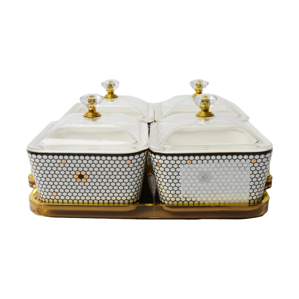 DISH DRY FRUIT 4PC ROYAL BISTRO 9157