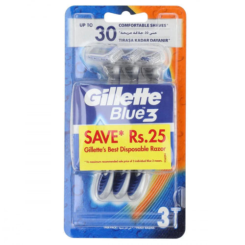 GILLETTE BLUE 3 RAZOR COMFORT 3PC PACK
