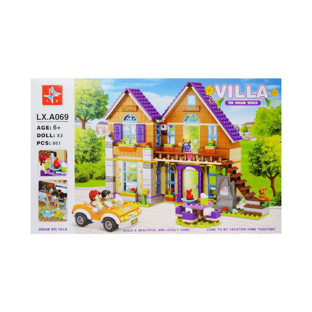 LX-A069 THE DREAM WORLD VILLA BLOCKS 861PC A.I