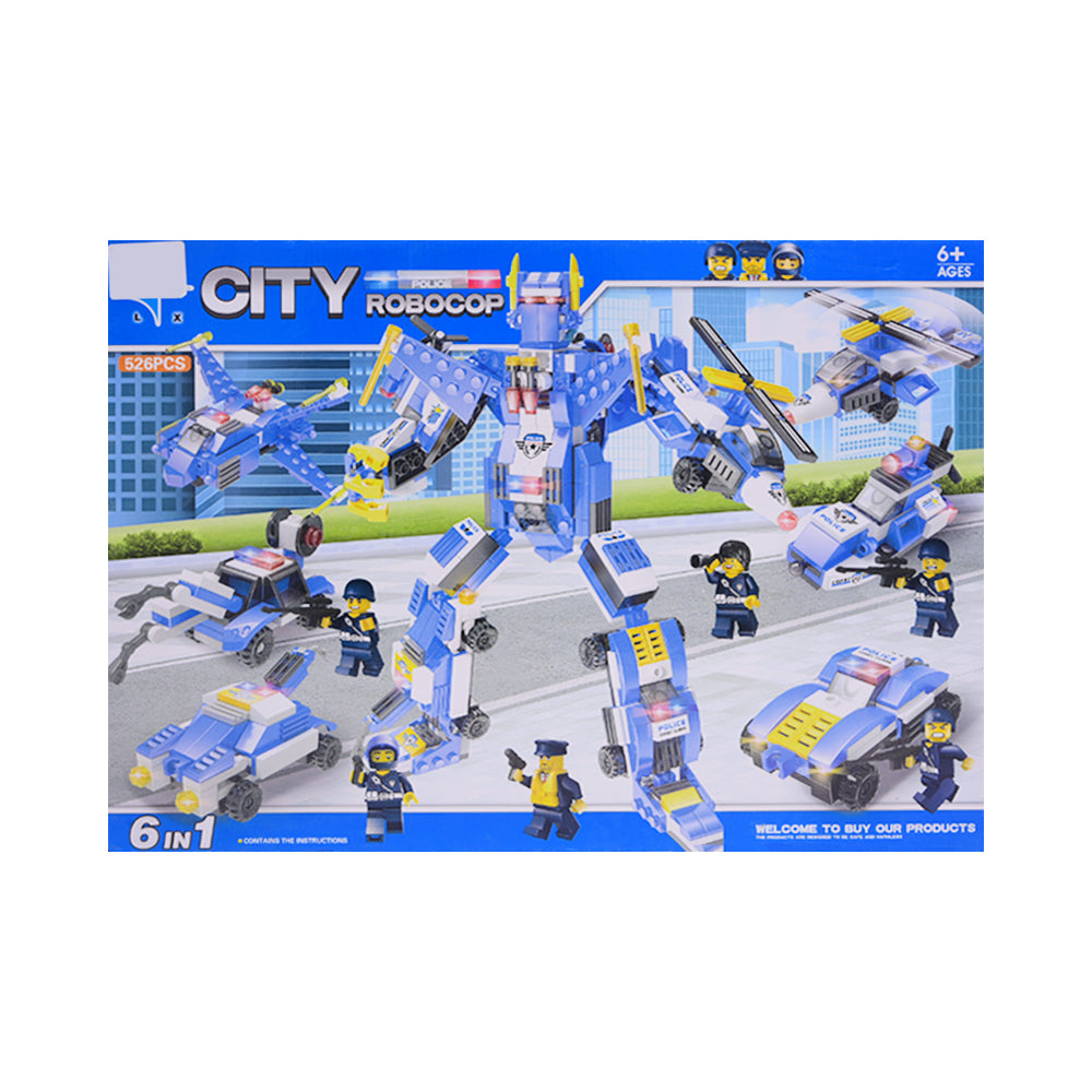 LX-A334 ROBOCOP BLOCKS SET BLUE 526PCS