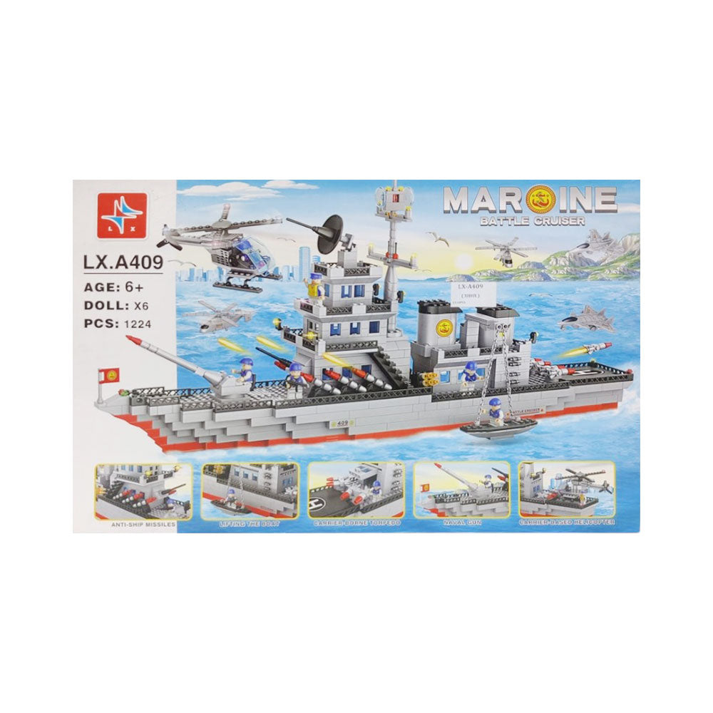 LX-A409 MRINE BATTLE CRUISER BLOCKS 1224PCS