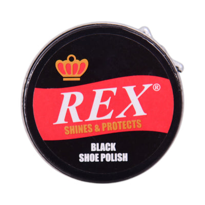 REX SHOE POLISH BLACK TIN 45 ML