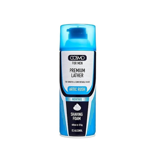 Cosmo - Shaving Foam Artic Rush Menthol 400ml White Dome & Bottom