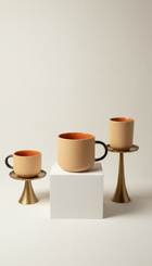 Minimalist Sand-Toned Ceramic Mug Set
