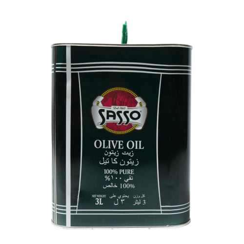 SASSO OLIVE OIL TIN 3 LTR