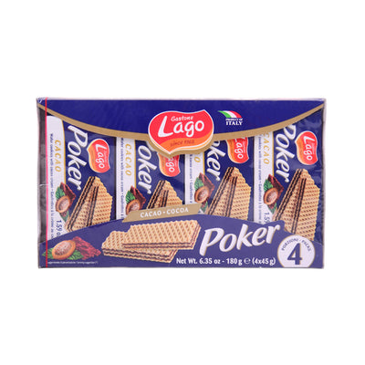 GASTONE LAGO WAFER POKER CACAO CREAM 180 GM