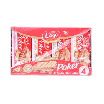 GASTONE LAGO WAFER POKER NOCCIOLA HAZELNUT CREAM 180 GM