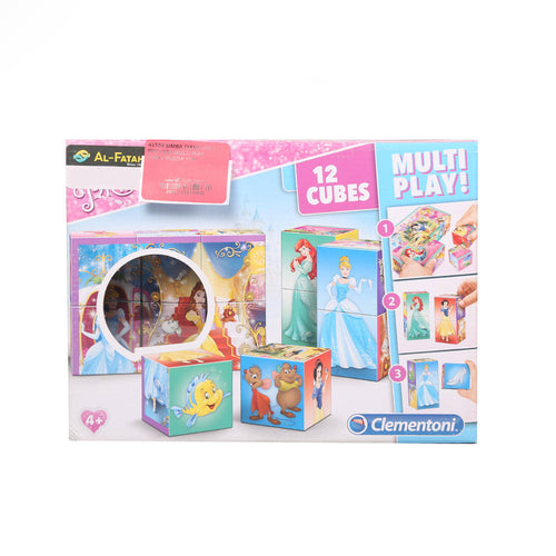 41504 SIMBA CLEMENTONI PRINCESS MULTI PLAY CUBES PUZZLE 12PC