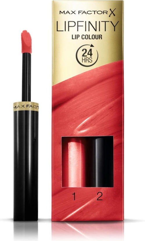 Max Factor - Lipfinity Lip Colour Lipstick 2step Long Lasting 142 Evermore Radiant 2.3 Ml + 1.9 G