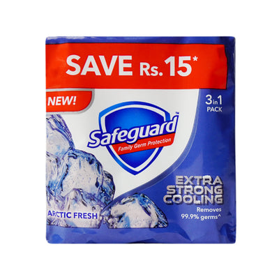 SAFEGUARD ARCTIC FRESH EXTRA STRONG COOLING SOAP 3C125 GM