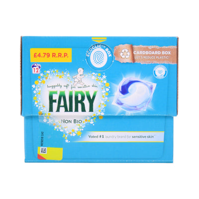 FAIRY WASHING TABLET NON BIO 12PODS 255.6 GM