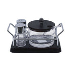 SUGAR POT SET 3PC ACRYLIC 1214