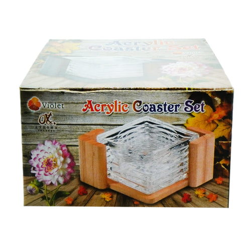 COASTER SET ACRYLIC 7PC 2600