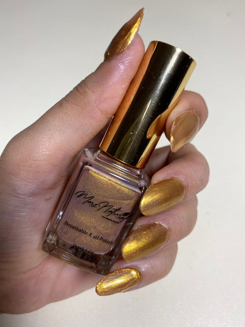 Ecomdyno - Copper Gold Metallic - Breathable Nail Polish