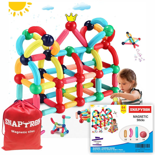 Home.co - 64pcs Magnetic Bar Blocks