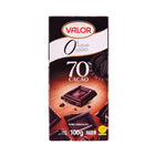 VALOR DARK CHOCOLATE 70% SUGAR FREE STEVIA 100 GM