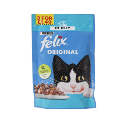 PURINA FELIX CAT FOOD JELLY ORIGINAL TUNA IN JELLY 100 GM