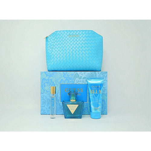 Gift Set - Guess Seductive Blue Women 4s Set(edt 75ml+edt 15ml+b/l 100ml+pouch)