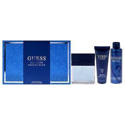 Gift Set - Guess Seductive Blue Men Edt 4s Set (100ml + 100ml S/g+ 226ml Deo+ Pouch)