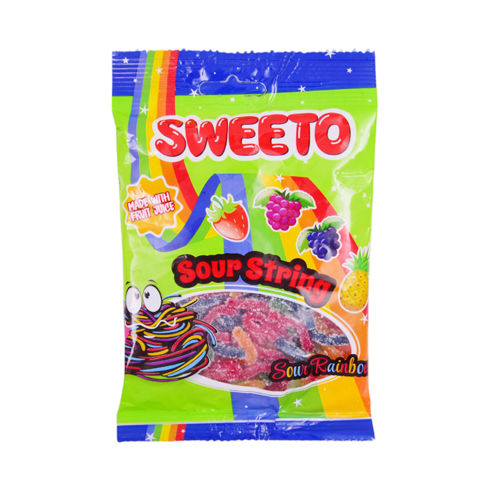 SWEETO JELLY SOUR STRING RAINBOW 80 GM