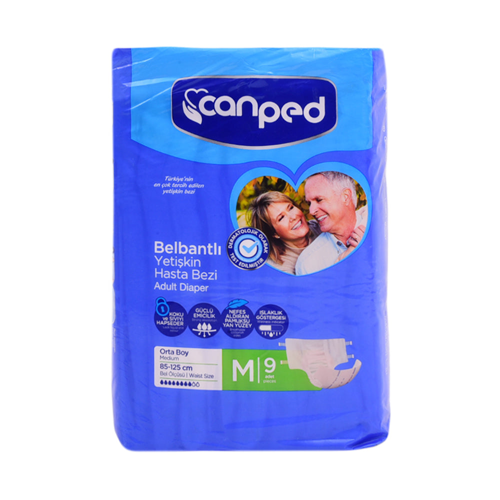 CANPED DIAPER ADULT MEDIUM 9PCS 85-125 CM
