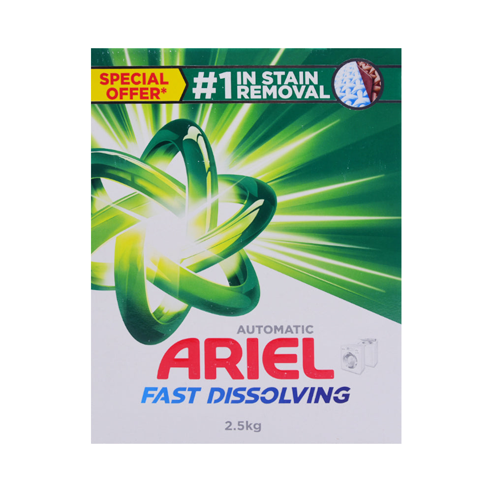 ARIEL WASHING POWDER FAST DISSOLVING GREEN 2.5 KG
