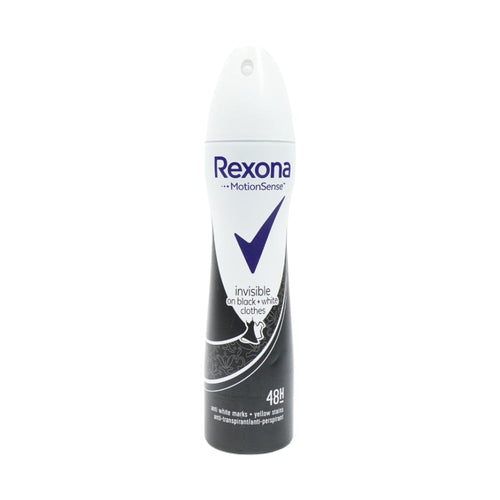 REXONA DEODORANT INVISIBLE BLACK PLUS WHITE 48H 200 ML